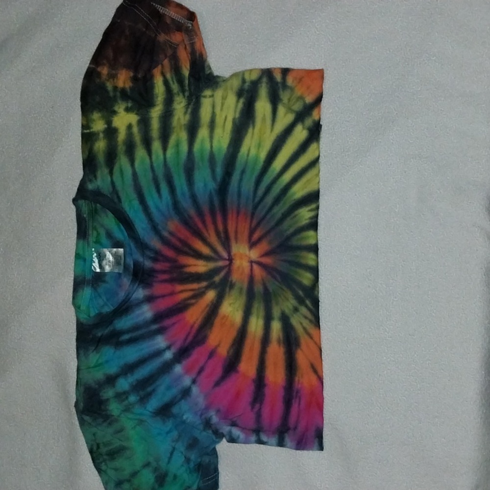 Rainbow tie dye crop top
